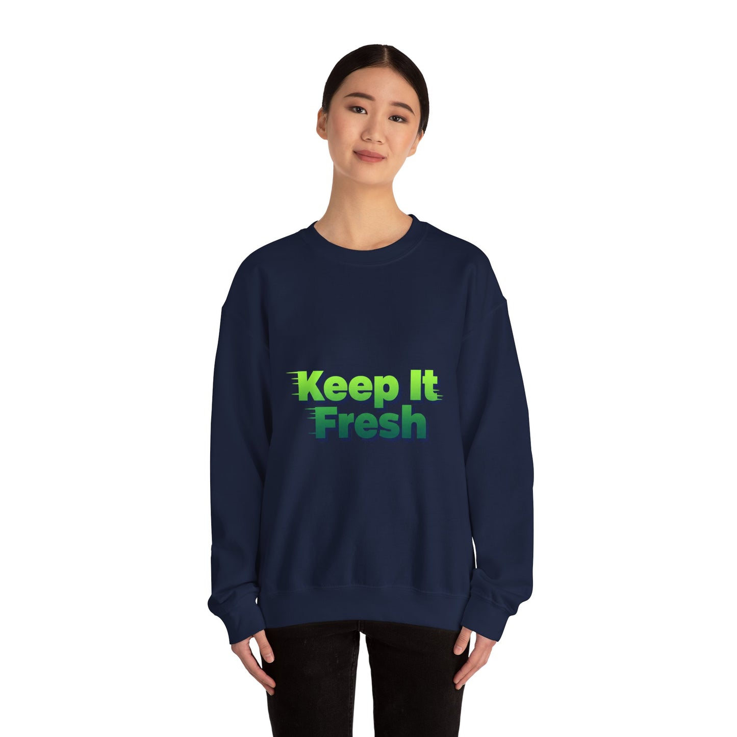 Keep It Fresh sweatshirt | shadow typography shirt, 3D simple text