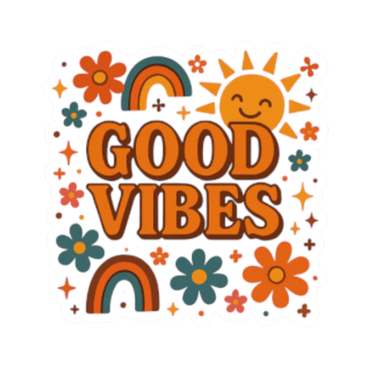 Good Vibes Floral Decal