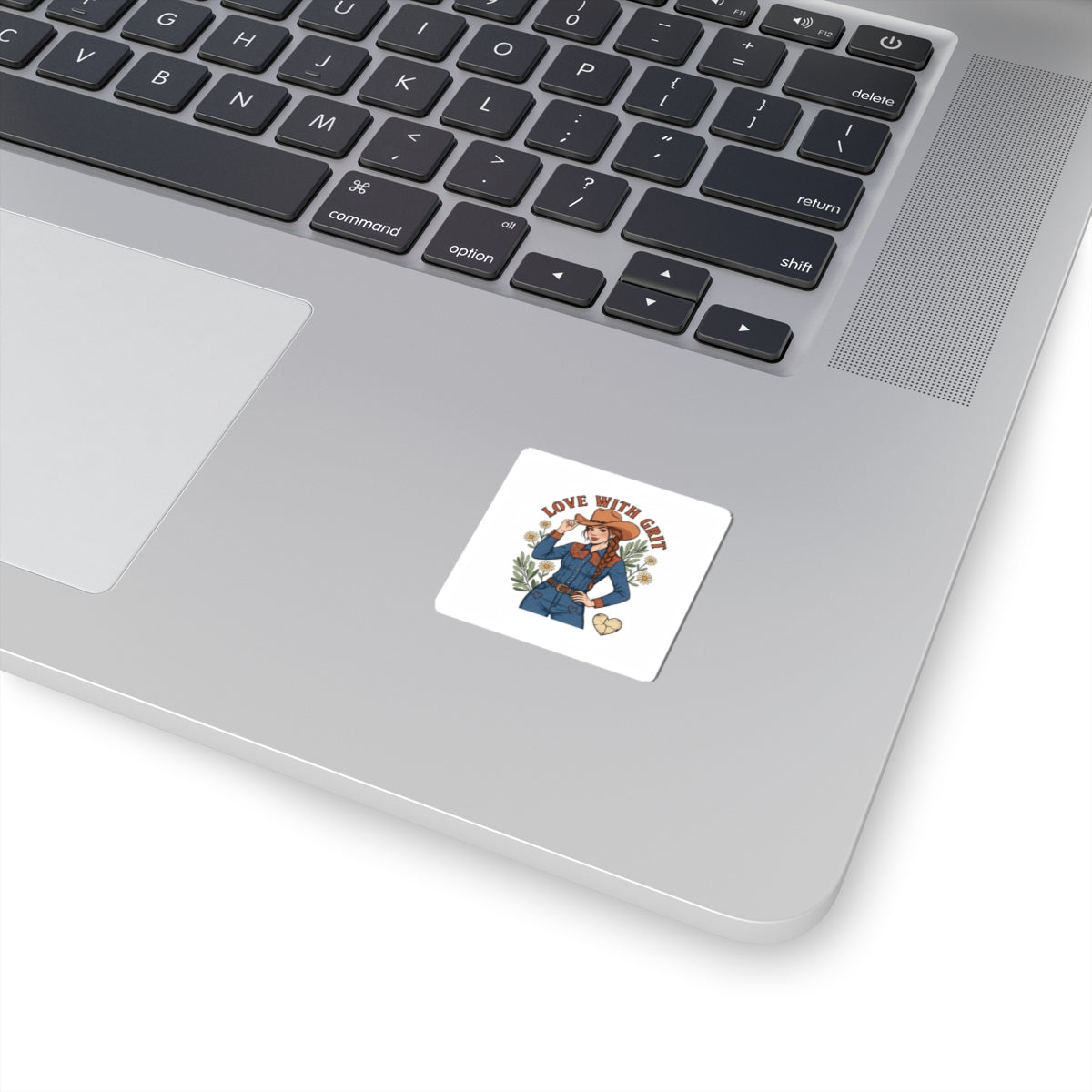 Cowgirl Love Badge Sticker | Western Valentine, boot heart design