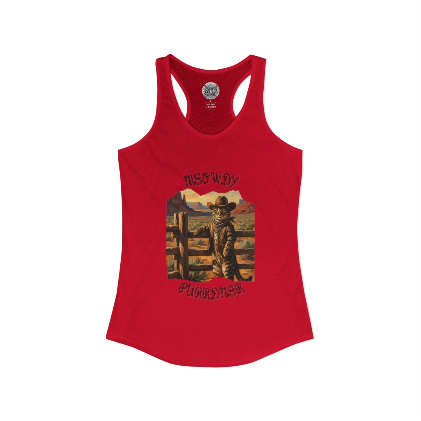 The Cat-Poke 'Meowdy Purrdners' Racerback Tank