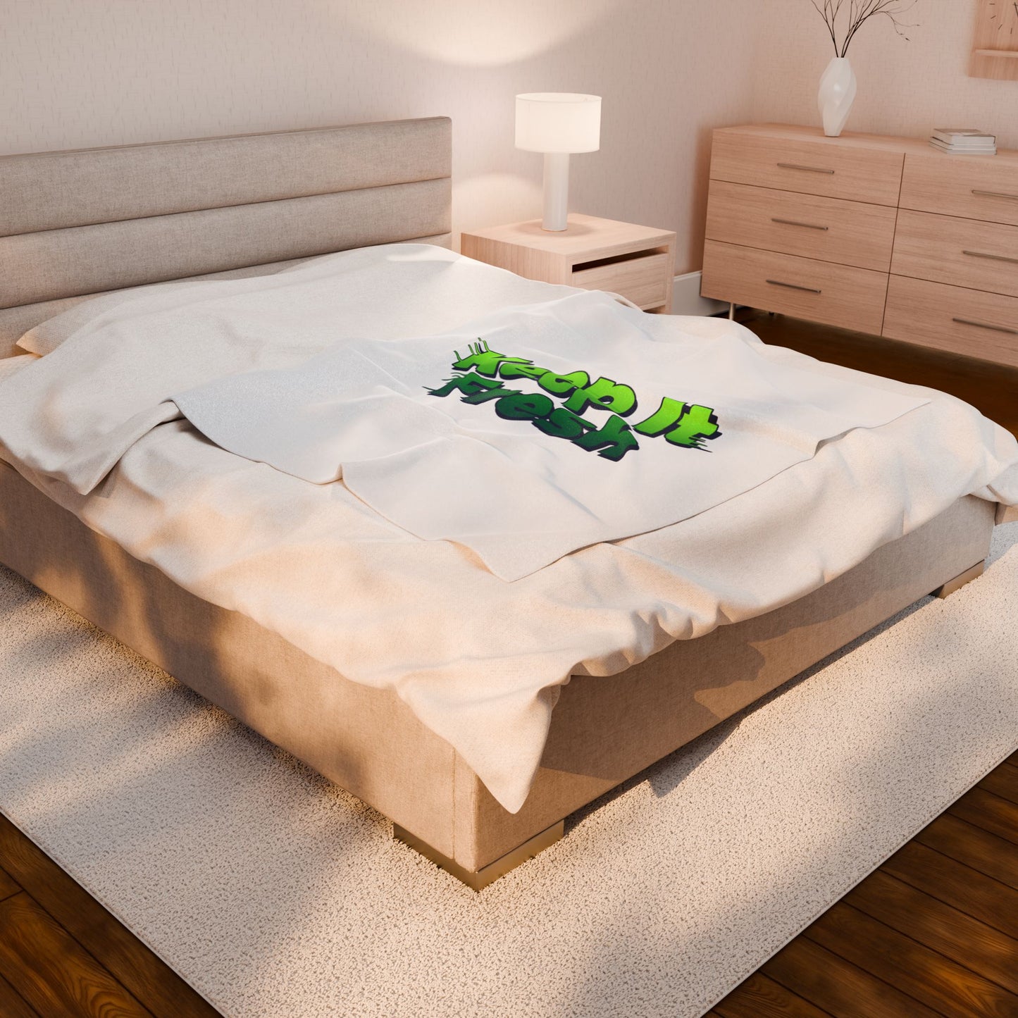 Keep It Fresh Blanket | shadow typography, 3D text art