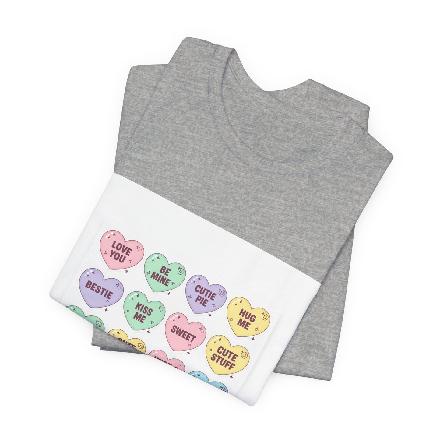 The Candy Heart Conversation Tee | mini valentine hearts, XOXO pattern