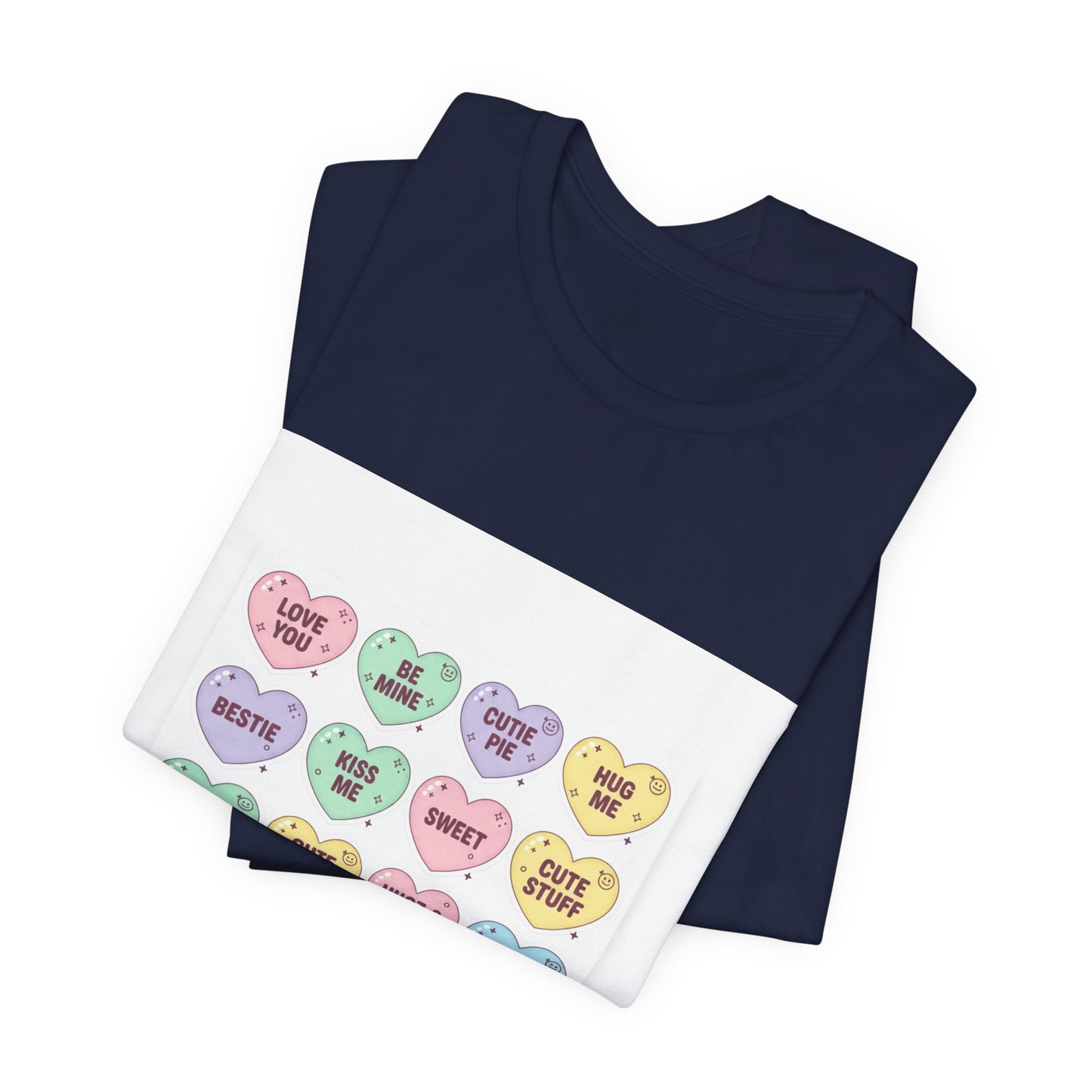 The Candy Heart Conversation Tee | mini valentine hearts, XOXO pattern