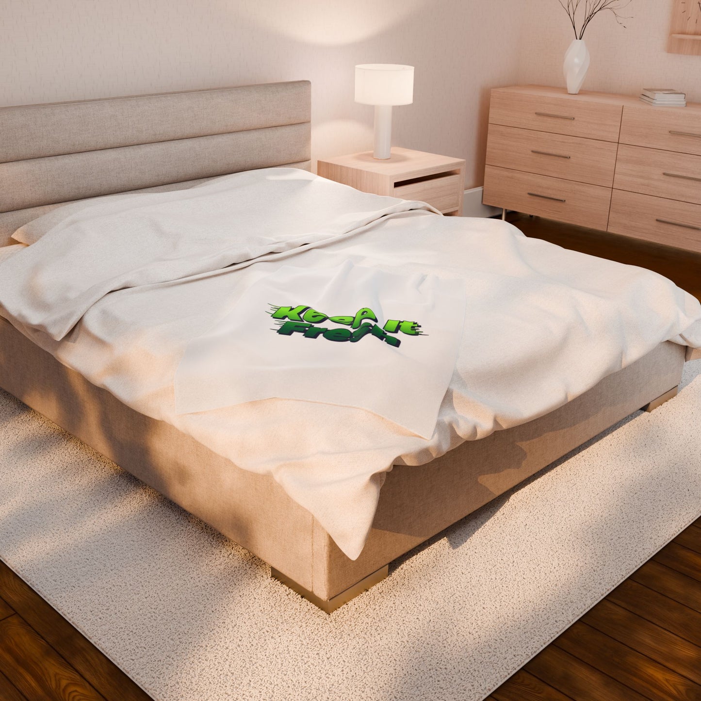 Keep It Fresh Blanket | shadow typography, 3D text art