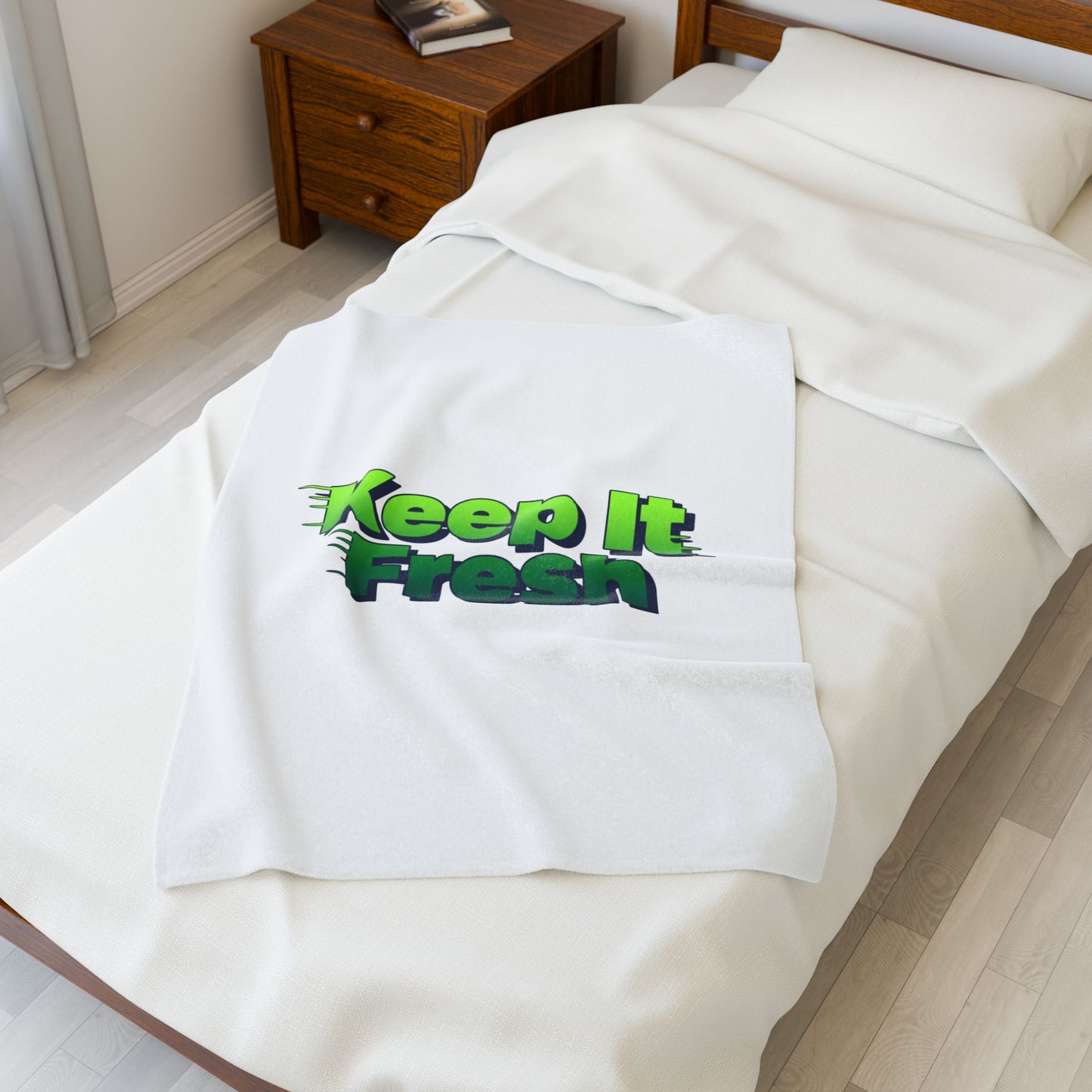 Keep It Fresh Blanket | shadow typography, 3D text art