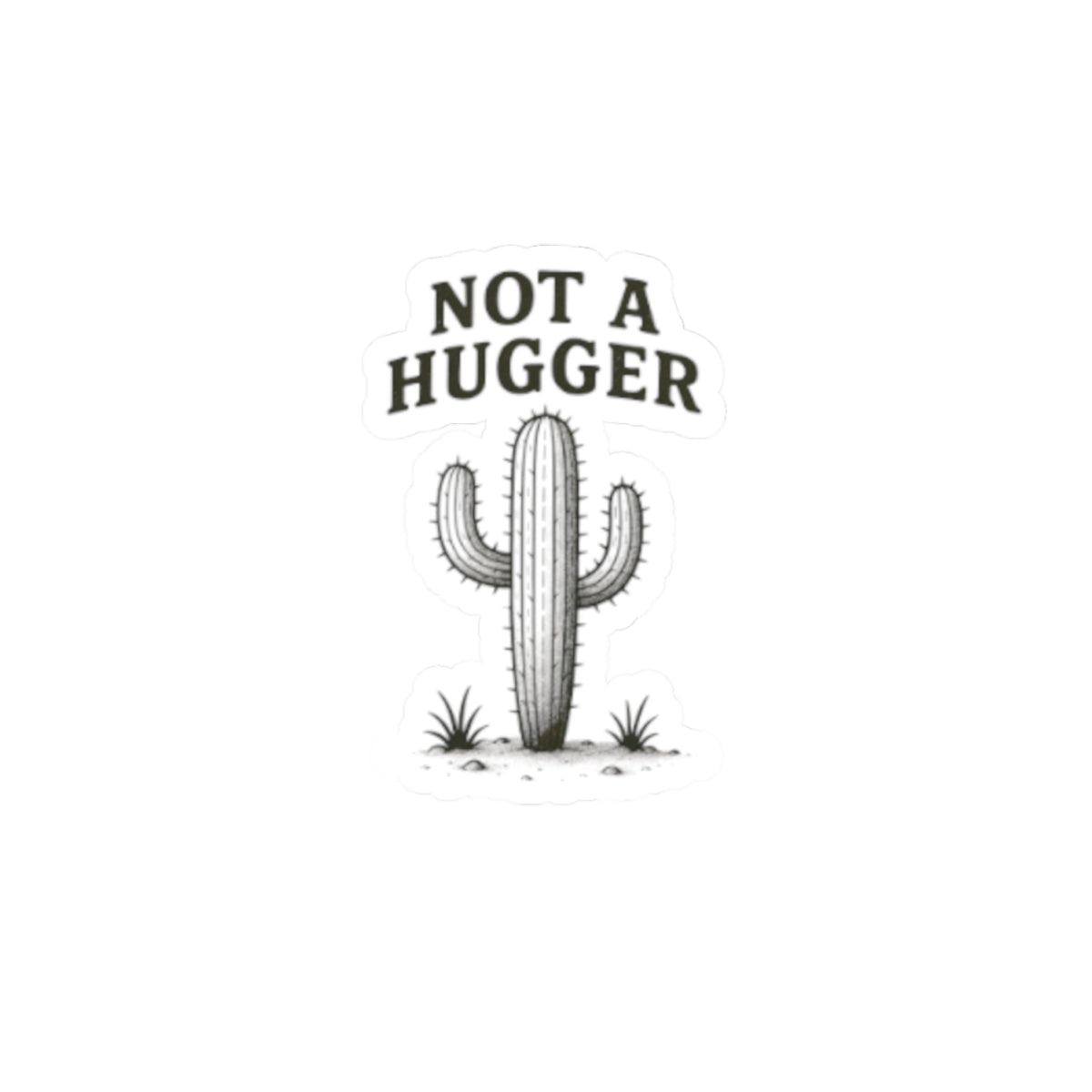 Not a Hugger Cactus Decal