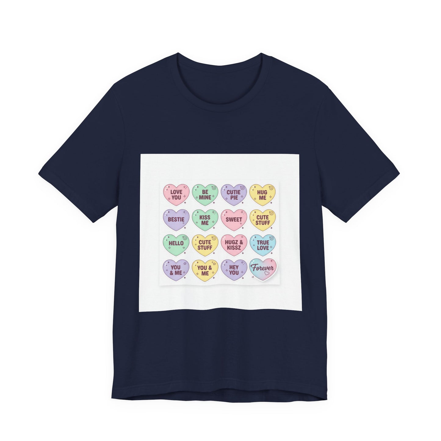 The Candy Heart Conversation Tee | mini valentine hearts, XOXO pattern