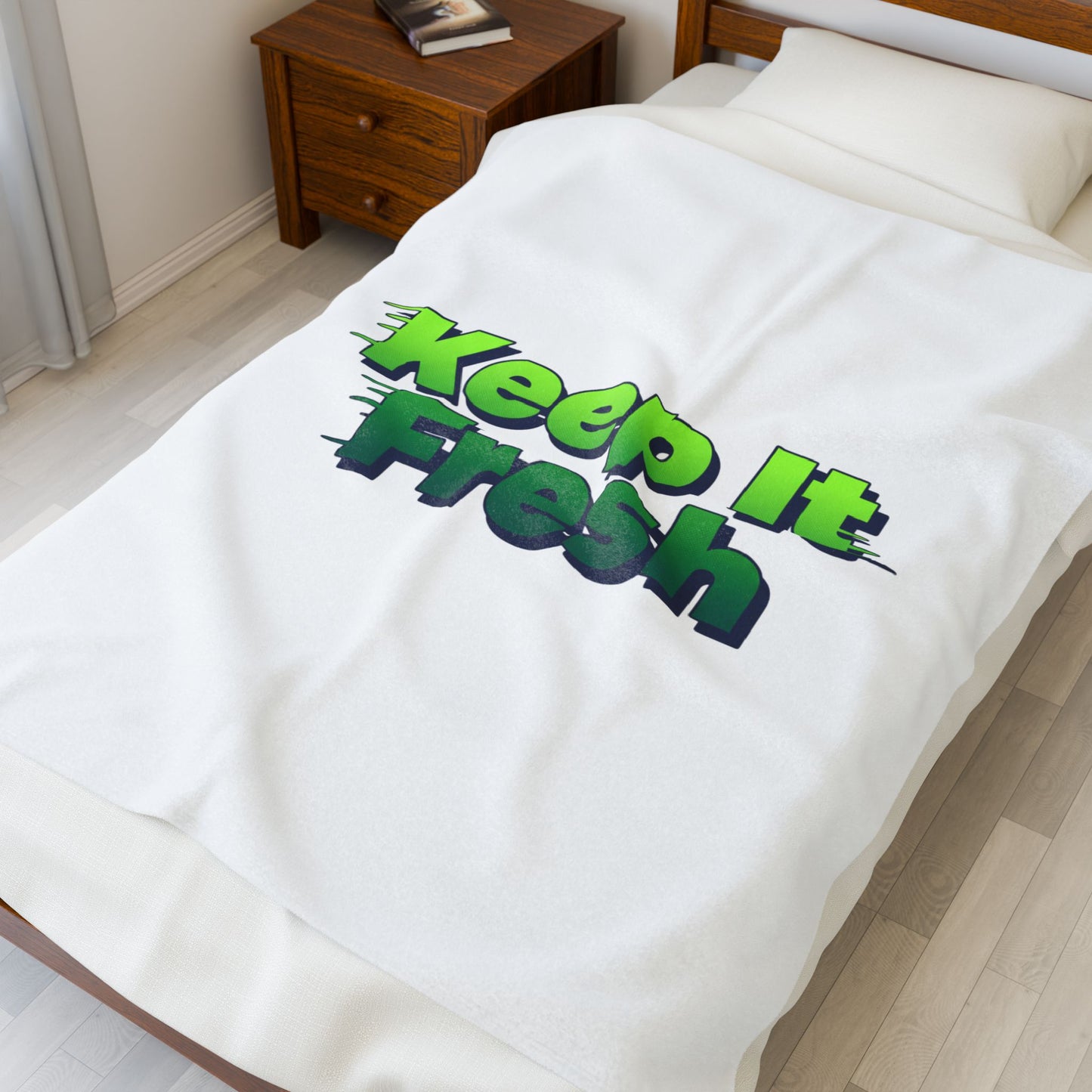 Keep It Fresh Blanket | shadow typography, 3D text art