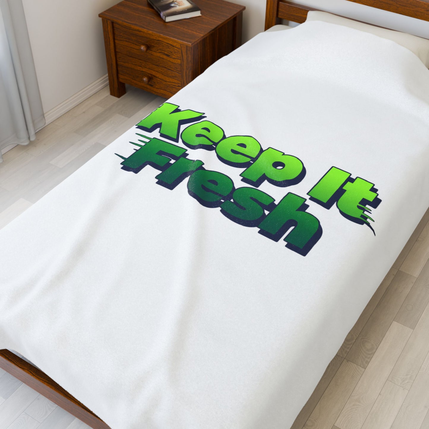 Keep It Fresh Blanket | shadow typography, 3D text art