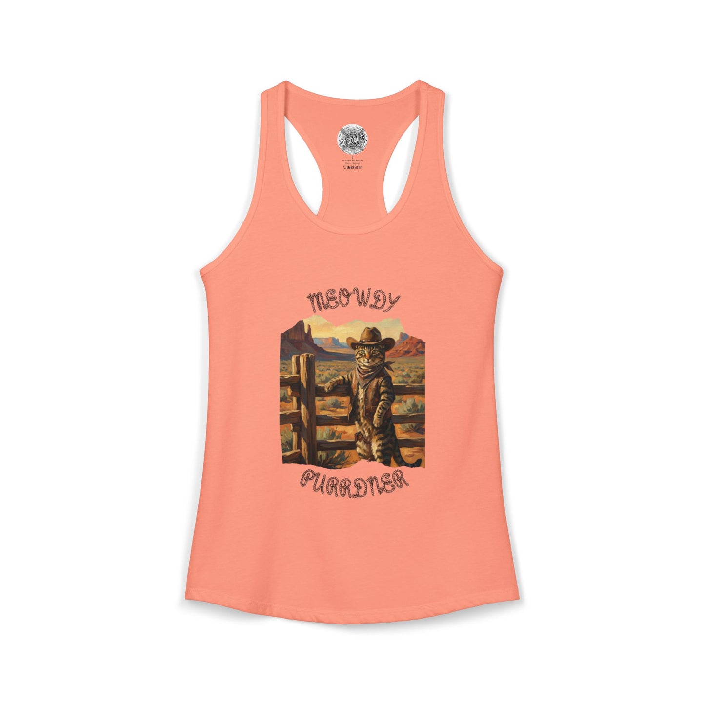 The Cat-Poke 'Meowdy Purrdners' Racerback Tank