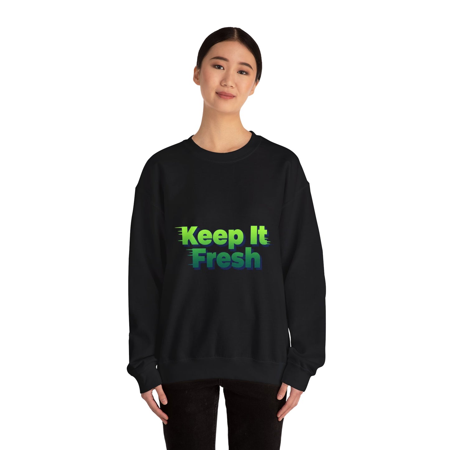 Keep It Fresh sweatshirt | shadow typography shirt, 3D simple text