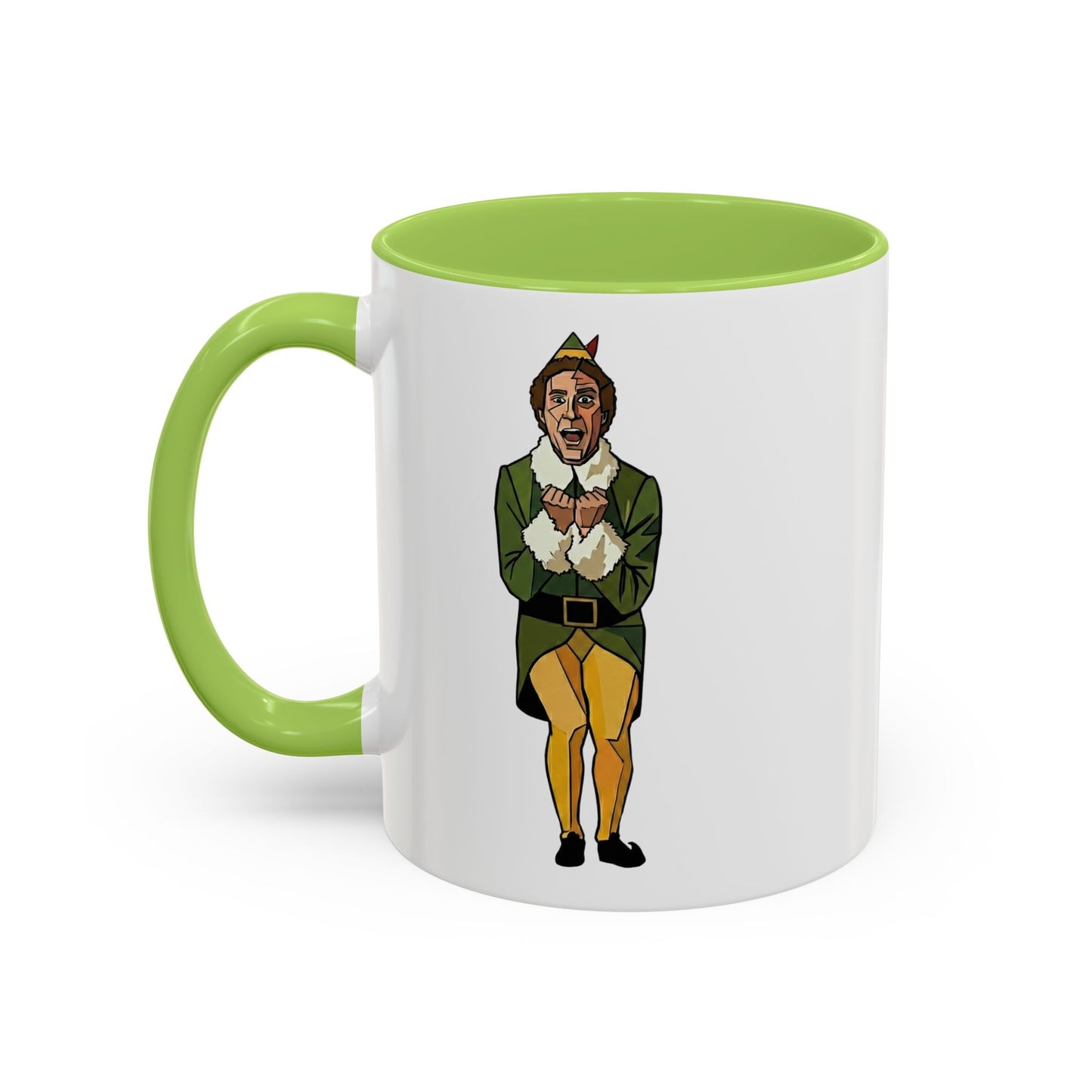 The Buddy the Elf Picasso-Style Accent Coffee Mug — "Smiling Is My Favorite" (11/15oz)