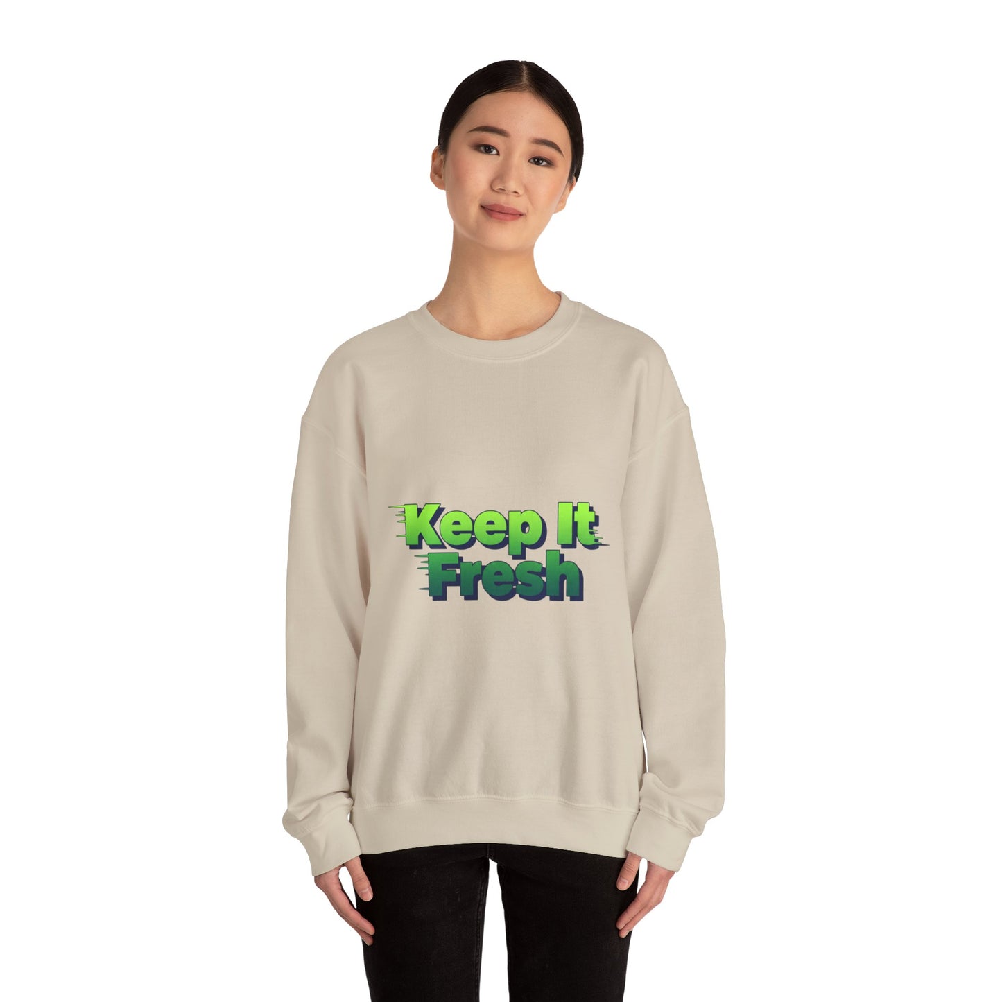 Keep It Fresh sweatshirt | shadow typography shirt, 3D simple text