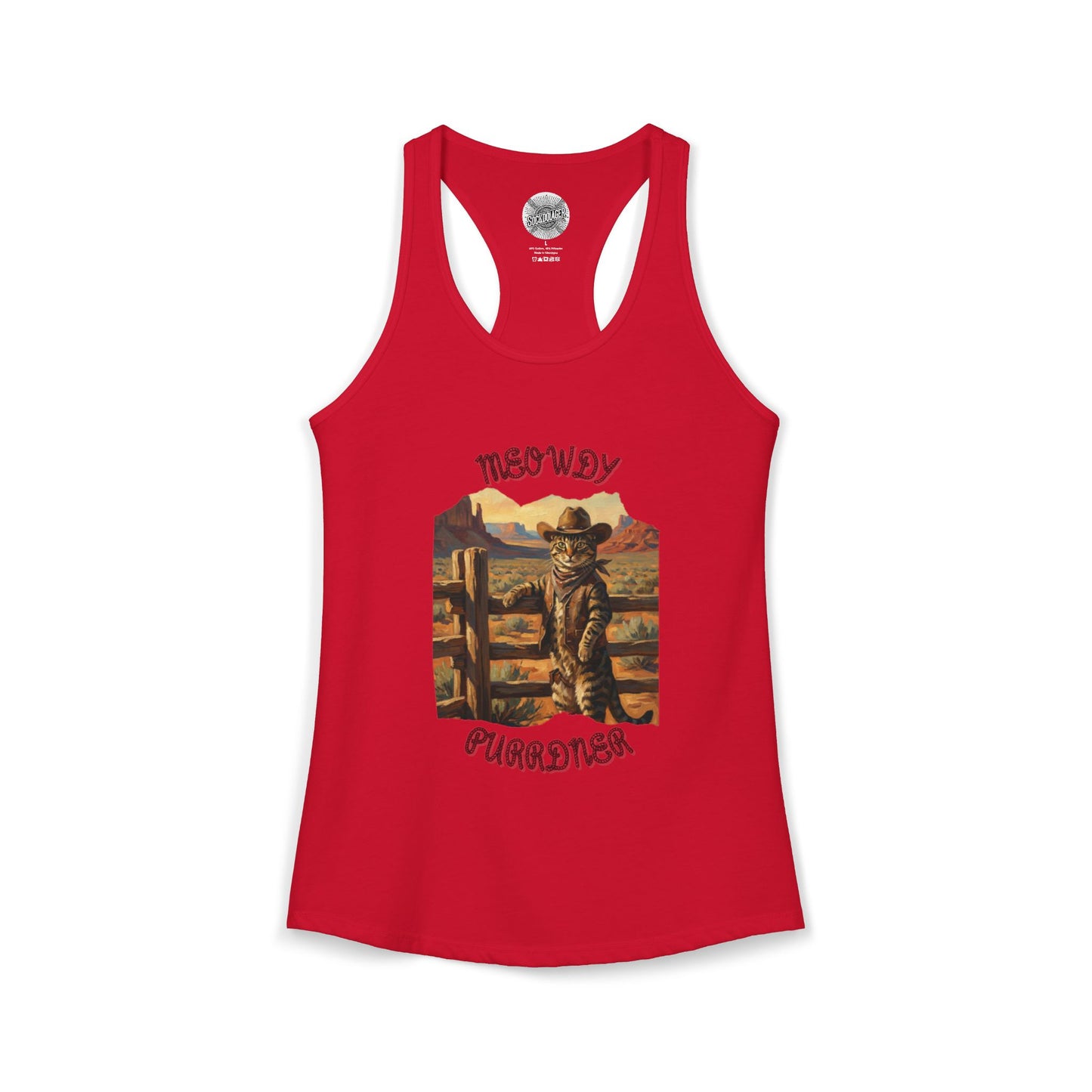The Cat-Poke 'Meowdy Purrdners' Racerback Tank