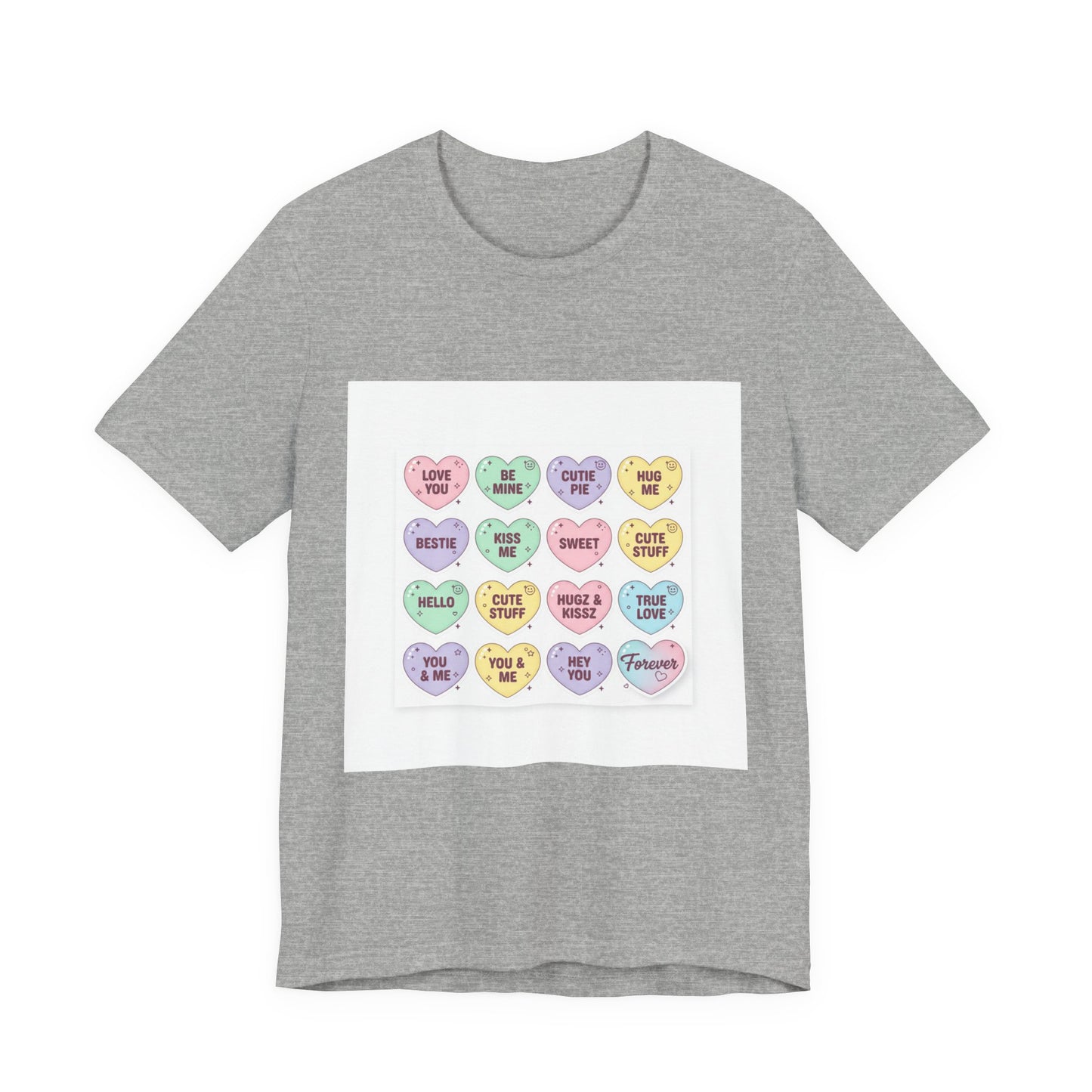 The Candy Heart Conversation Tee | mini valentine hearts, XOXO pattern