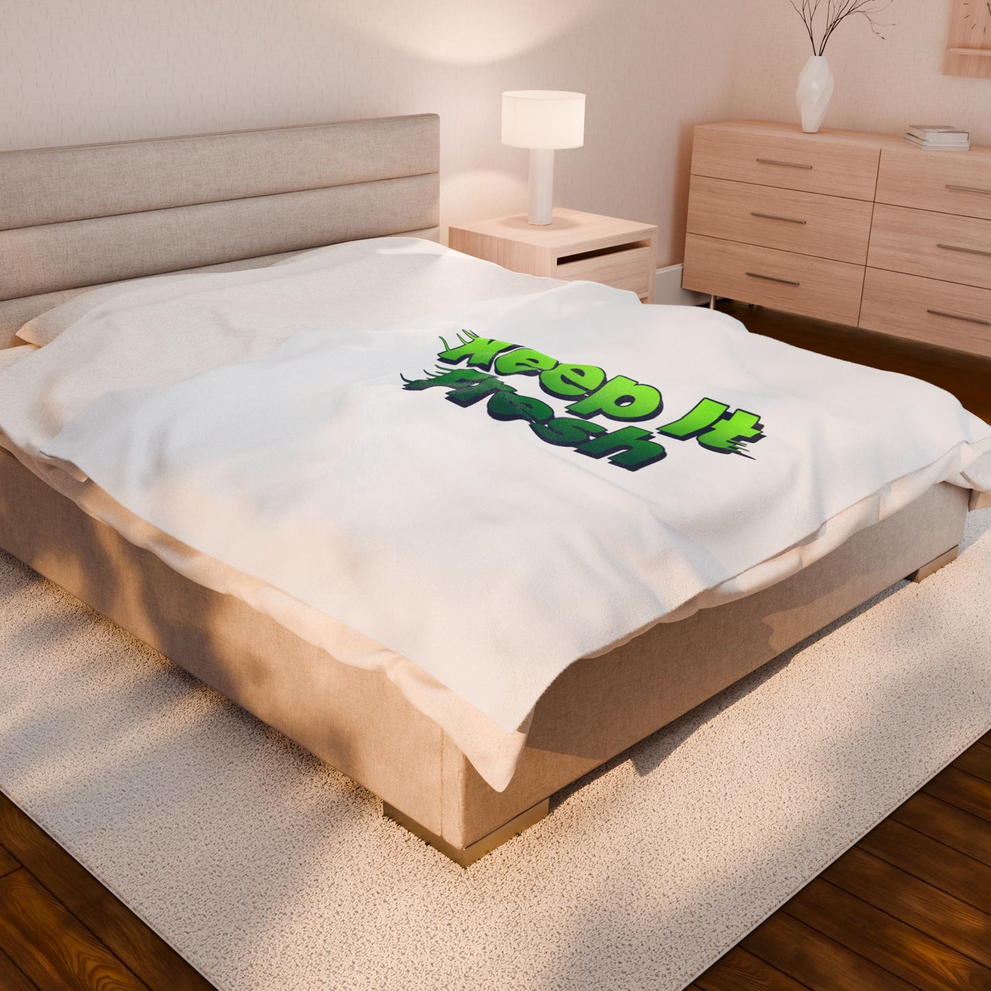 Keep It Fresh Blanket | shadow typography, 3D text art