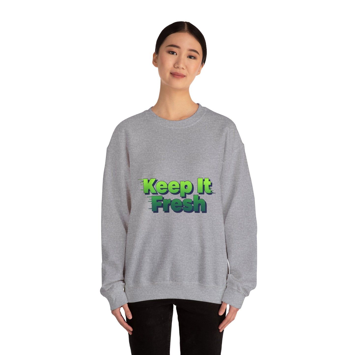 Keep It Fresh sweatshirt | shadow typography shirt, 3D simple text