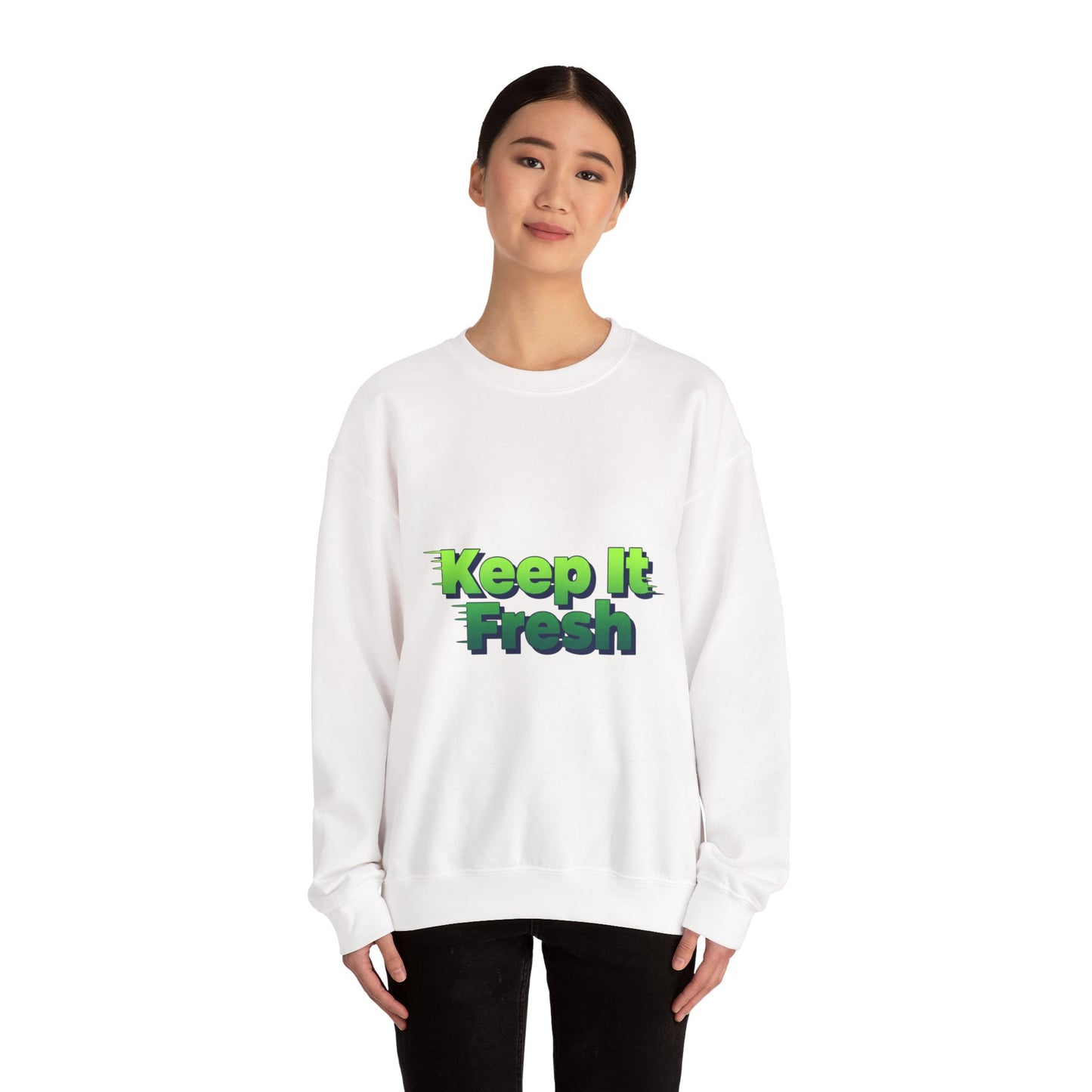 Keep It Fresh sweatshirt | shadow typography shirt, 3D simple text